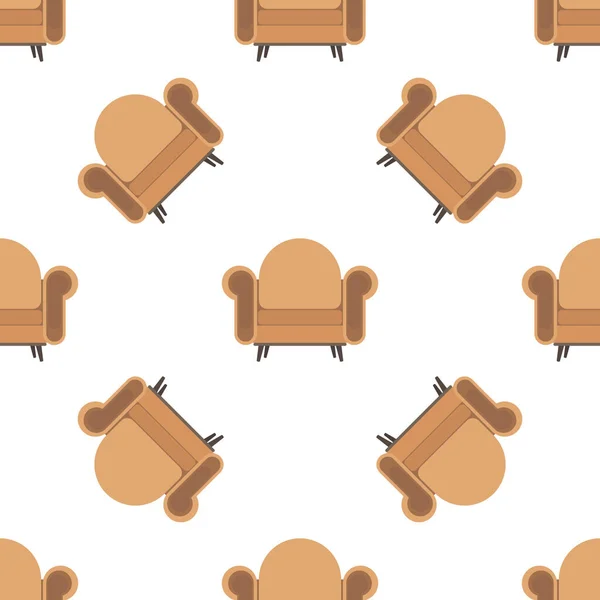 Vector Illustration Chairs Pattern — Stock Vector