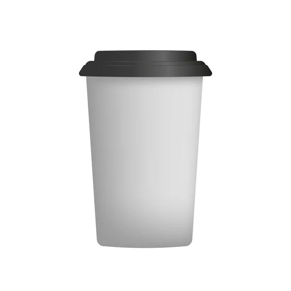 Una Taza Café Estilo Volumétrico Vector — Vector de stock