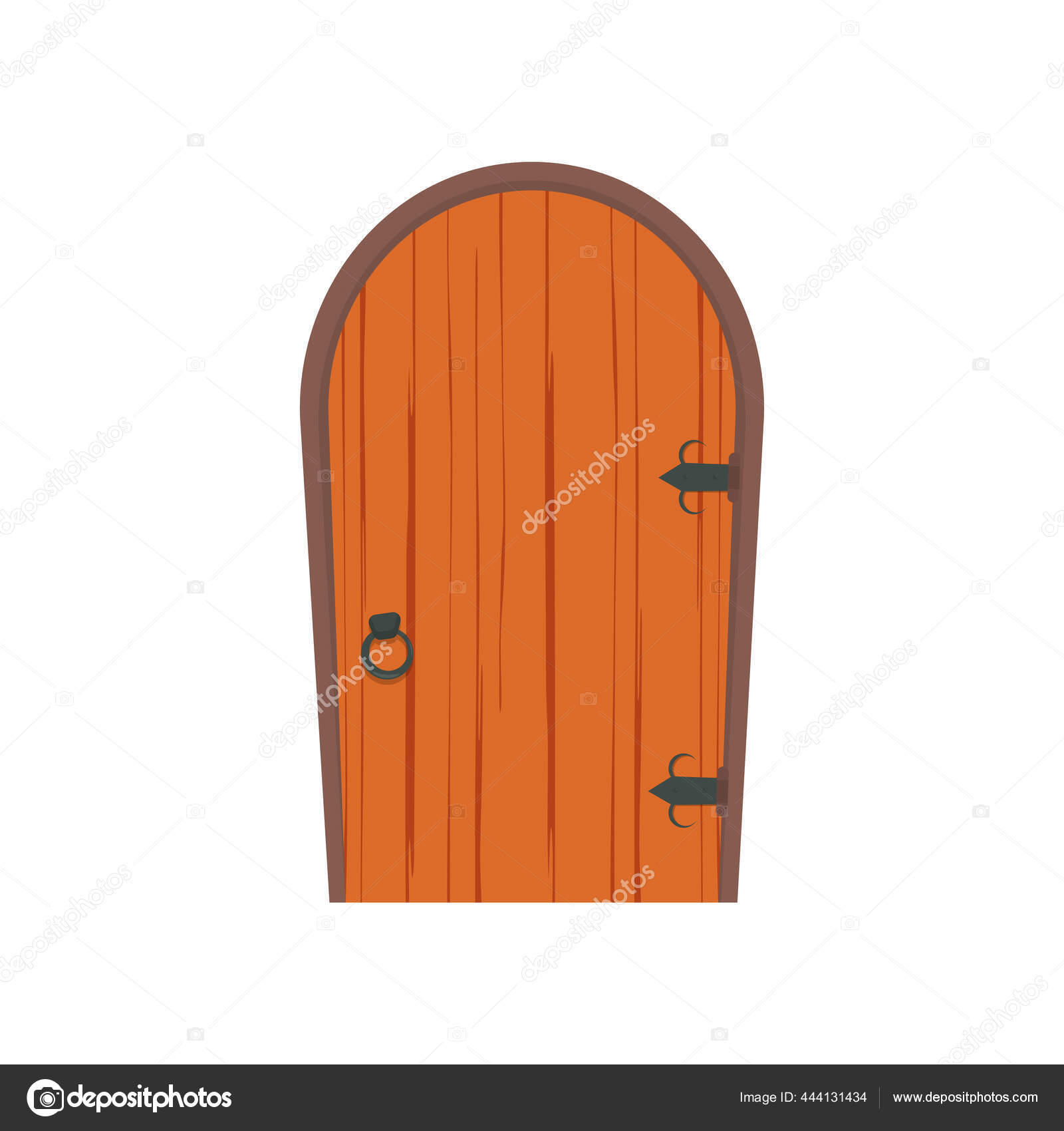 Antique Wooden Door Wood Texture Cartoon Style Isolated Vector Illustration  Stock Vector Image by ©Javvani #444131434