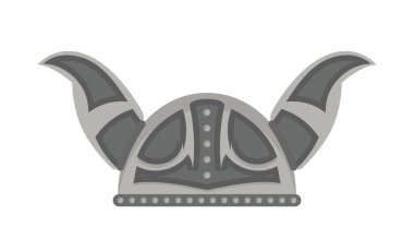 Viking miğferi, illüstrasyon, beyaz arkaplanda vektör