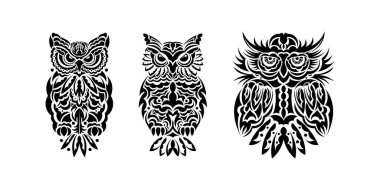 Baykuş baskısı. Tişörtler, bardaklar, telefon kılıfları ve daha fazlası için iyi. Vektör illüstrasyonu.