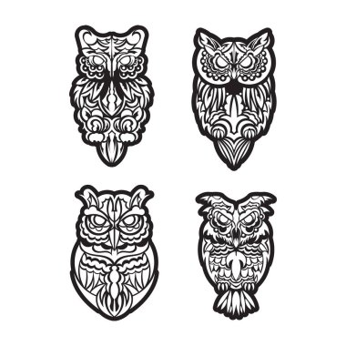 Boho tarzı baskı seti. Giysiler, tekstil, geçmiş ve parmak izleri için iyi. Vektör illüstrasyonu.