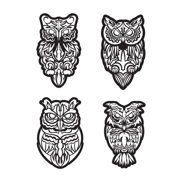 Boho tarzı baskı seti. Giysiler, tekstil, geçmiş ve parmak izleri için iyi. Vektör illüstrasyonu.