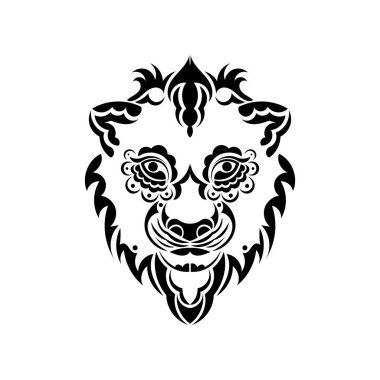 Kaplanı izole et. Siyah ve beyaz vektör.