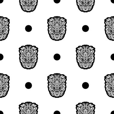 Aslan suratlı, pürüzsüz bir şekil. Geçmişleri, parmak izleri, giyim ve tekstil için iyi. Vektör illüstrasyonu.