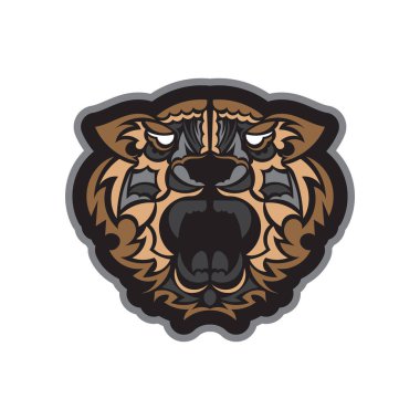 Boho tarzında renkli kaplan baskısı. İzole edilmiş. Vektör illüstrasyonu.