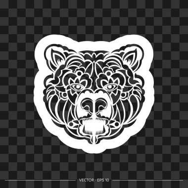 Ayı desenleri. Kazaklar, tişörtler ya da telefon işlerinde işe yarar. İzole edilmiş. Vektör illüstrasyonu