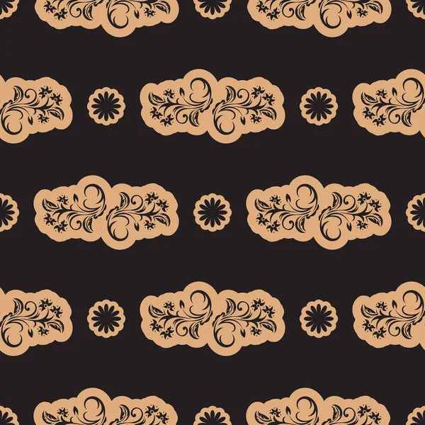 Seamless Luxury Pattern Flowers Monograms Simple Style Good Covers Fabrics — Stock Vector