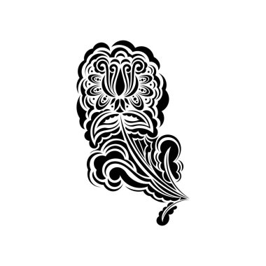 Antika barok desenli. İzole edilmiş. Vektör illüstrasyonu