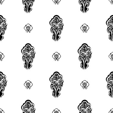 Kutlama kartları ve düğün davetiyeleri için doğulu vektör damask desenleri.