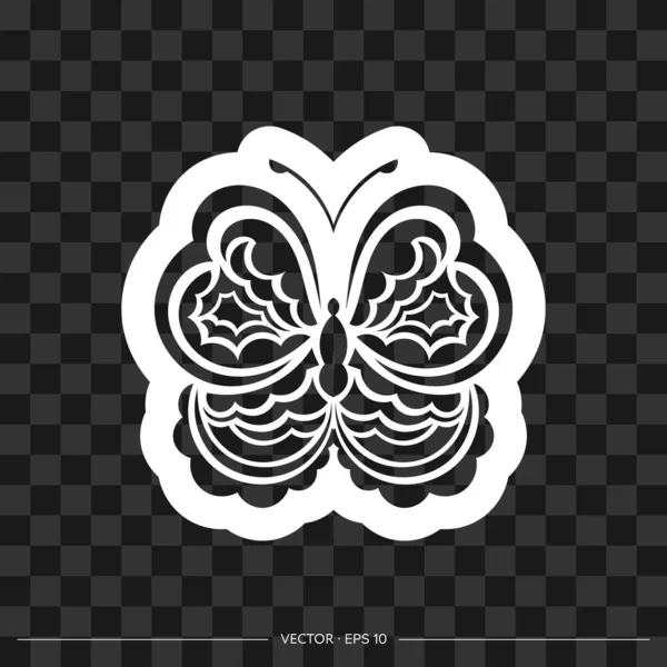 Schmetterlingsornament Stil Des Barock Gut Für Logos Drucke Und Postkarten — Stockvektor