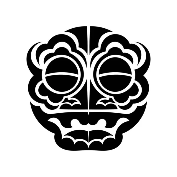 Máscara Cara Tatuaje Ornamento Estilo Maorí Ritual Africano Máscara Tradicional — Archivo Imágenes Vectoriales