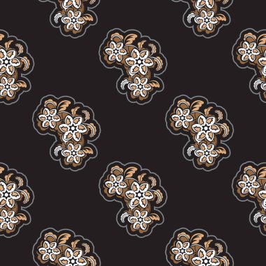 Antika süslemeli kusursuz desen. Özgeçmiş ve parmak izleri için iyi. Vektör illüstrasyonu