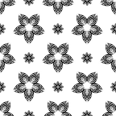 Kusursuz desenli, antika süslemeli. Giysiler, tekstil, geçmiş ve parmak izleri için iyidir..