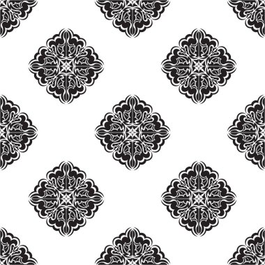 Doğu ya da Arap tarzında kusursuz geometrik çizgiler. Siyah beyaz arka plan. Özgeçmiş ve parmak izleri için iyi. Vektör illüstrasyonu.