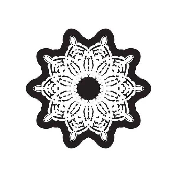 Ornement Circulaire Baroque Silhouette Remplie Bon Pour Les Logos Tatouages — Image vectorielle
