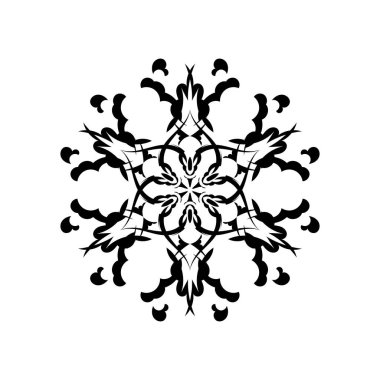 Robot resim tarzında mandala süsü. İzole edilmiş. Vektör illüstrasyonu