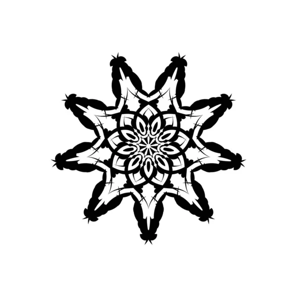 Ornament Logo Mandali Odizolowany Ilustracja Wektora — Wektor stockowy
