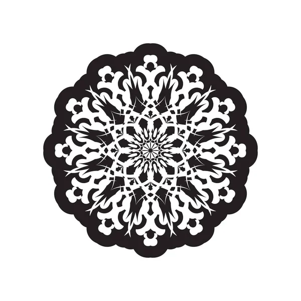 Mandala Flores Paisley Indio Con Dibujos Ilustración Del Vector Geométrico — Archivo Imágenes Vectoriales