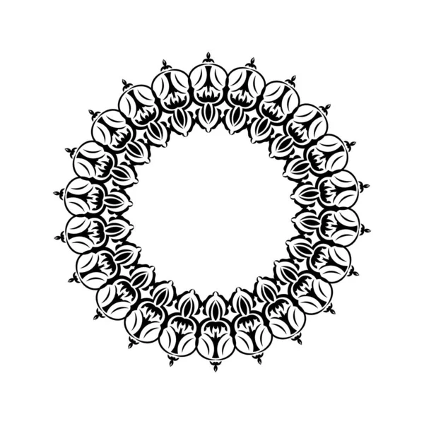 Mandala Circulair Ornament Goed Voor Tatoeages Afdrukken Ansichtkaarten Vectorillustratie — Stockvector