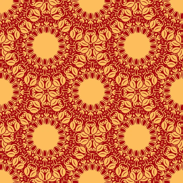 Motif Sans Couture Chinois Avec Ornement Couleur Rouge Illustration Vectorielle — Image vectorielle