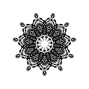 Basit mandala tasarımı. İzole edilmiş. Vektör illüstrasyonu