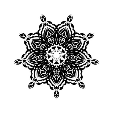 Basit mandala tasarımı. İzole edilmiş. Vektör illüstrasyonu