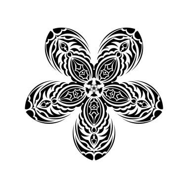 Basit mandala tasarımı. Menüler, parmak izleri ve kartpostallar için iyi. İzole edilmiş. Vektör illüstrasyonu