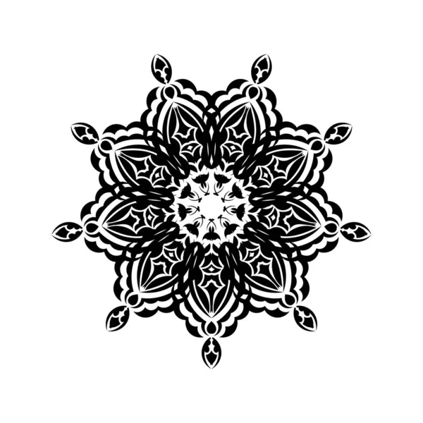 Desain Mandala Sederhana Terisolasi Ilustrasi Vektor - Stok Vektor