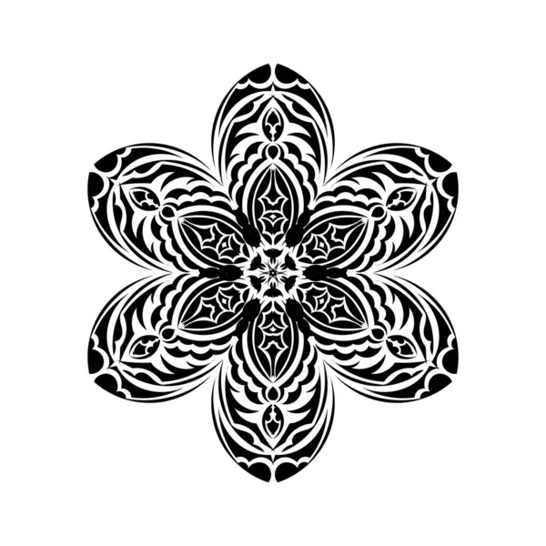 Basit mandala tasarımı. Menüler, parmak izleri ve kartpostallar için iyi. İzole edilmiş. Vektör illüstrasyonu