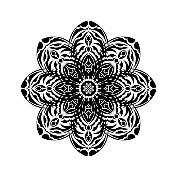 Diseño Simple Mandala Bueno Para Logotipos Menús Impresiones Postales Aislado — Archivo Imágenes Vectoriales