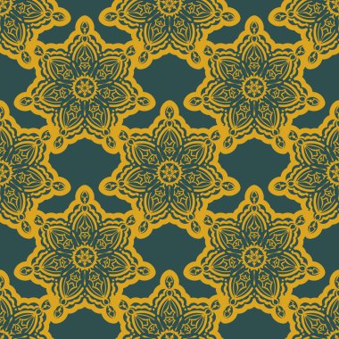 Kaliteli süslemeli yeşil ve sarı desenli. Özgeçmiş, parmak izi, giyim ve tekstil için iyidir..