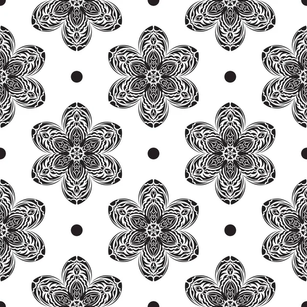 Siyah beyaz desenli, klasik süslemeli. Kapaklar, kumaşlar, kartpostallar ve baskı için iyi. Vektör illüstrasyonu.