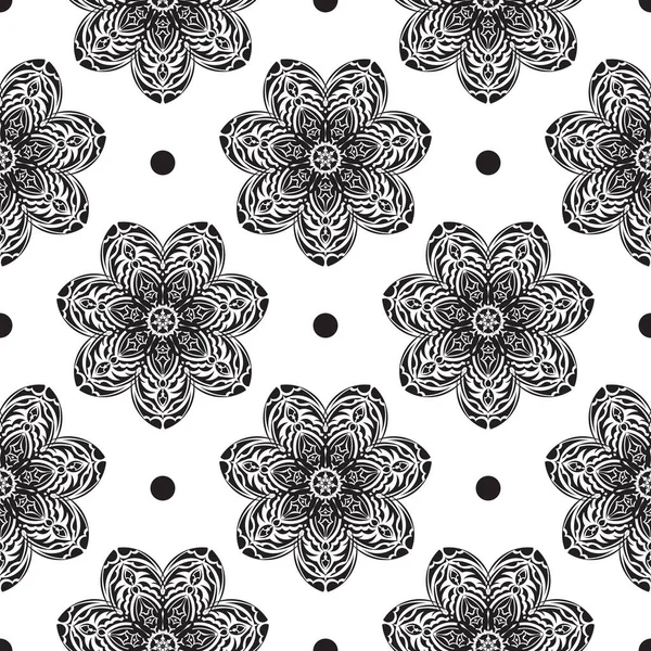 Siyah beyaz desenli, klasik süslemeli. Kapaklar, kumaşlar, kartpostallar ve baskı için iyi. Vektör illüstrasyonu.