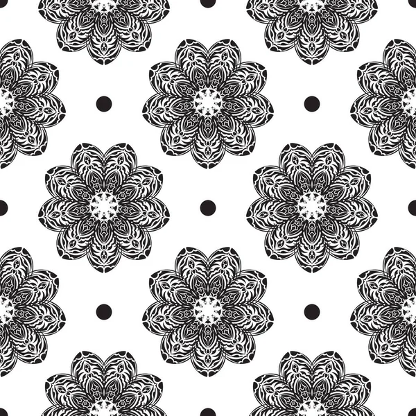 Siyah beyaz desenli, klasik süslemeli. Duvar resimleri, tekstil, kartpostallar ve parmak izleri için iyi. Vektör illüstrasyonu.