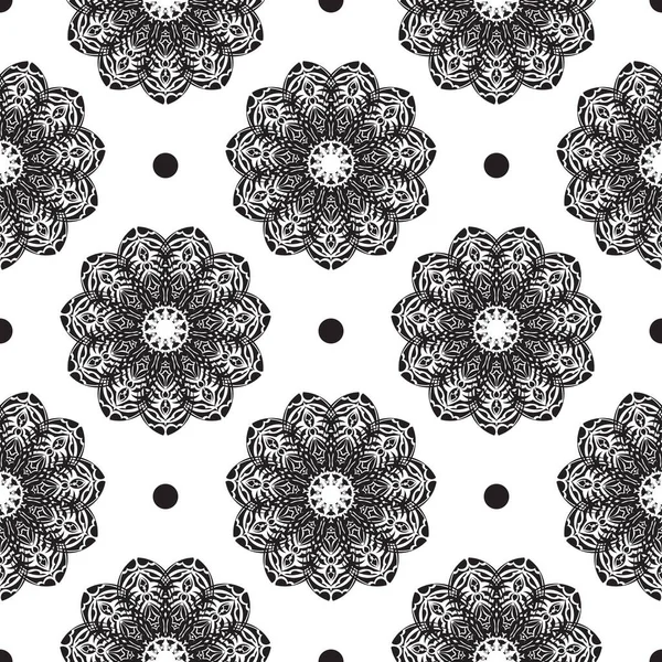 Siyah beyaz desenli, klasik süslemeli. Duvar resimleri, tekstil, kartpostallar ve parmak izleri için iyi. Vektör illüstrasyonu.