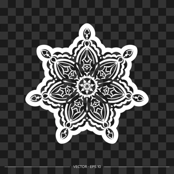 Design Mandala Simple Ornement Floral Simple Bon Pour Les Menus — Image vectorielle