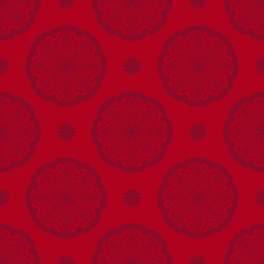 Bağbozumu süslemeli, dikişsiz bir desen. Geçmişleri, parmak izleri, giyim ve tekstil için iyi. Vektör illüstrasyonu.