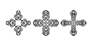 Soyut süsü bir daire çiz. Dantel motifli lüks desen. İzole edilmiş. Vektör illüstrasyonu