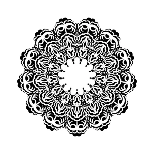Abstraktní Ozdoba Kruhu Luxusní Vzor Krajkovými Motivy Hodí Tetování Loga — Stockový vektor