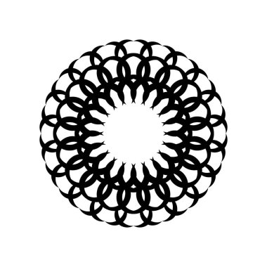 Süslü, yuvarlak süsler. Logolar, dövmeler, parmak izleri ve kartpostallar için iyi. Vektör illüstrasyonu