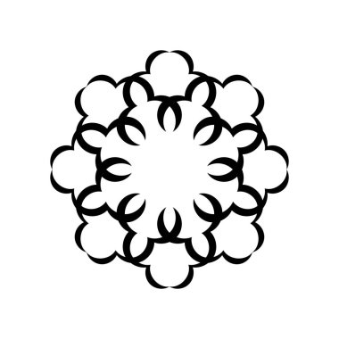 Dekoratif dairesel süsler. Logolar, parmak izleri ve kartpostallar için iyi. Vektör illüstrasyonu