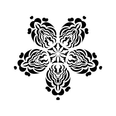 Çiçek şeklinde dekoratif süsler. Vektör illüstrasyonu