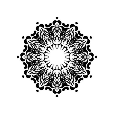 Dekoratif dairesel süsler. Menüler, parmak izleri ve kartpostallar için iyi. Vektör illüstrasyonu