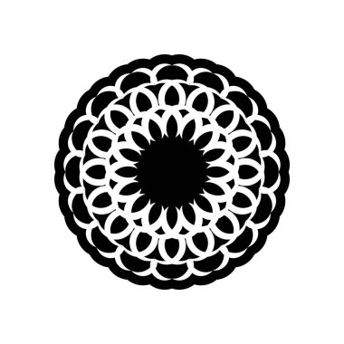 Çiçek şeklinde dekoratif süsler. Logolar, dövmeler, parmak izleri ve kartpostallar için iyi. Beyaz arka planda izole edilmiş. Vektör illüstrasyonu