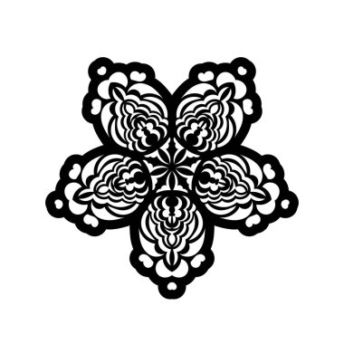 Çiçek şeklinde dekoratif süsler. Logolar, parmak izleri ve kartpostallar için iyi. Beyaz arka planda izole edilmiş. Vektör illüstrasyonu