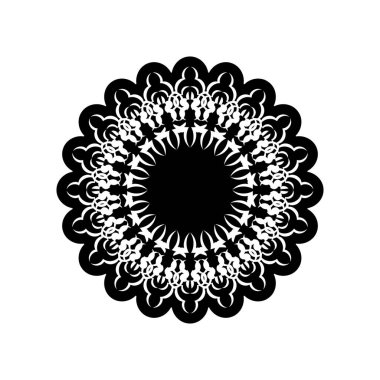Çiçek şeklinde dekoratif süsler. Menüler, dövmeler, parmak izleri ve kartpostallar için iyi. Beyaz arka planda izole edilmiş. Vektör illüstrasyonu