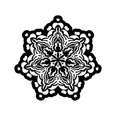 Çiçek şeklinde dekoratif süsler. Menüler, parmak izleri ve kartpostallar için iyi. Beyaz arka planda izole edilmiş. Vektör illüstrasyonu