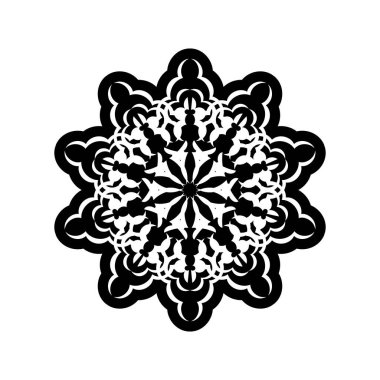 Çiçek şeklinde dekoratif süsler. Menüler, parmak izleri ve kartpostallar için iyi. Beyaz arka planda izole edilmiş. Vektör illüstrasyonu