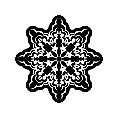 Çiçek şeklinde dekoratif süsler. Menüler, parmak izleri ve kartpostallar için iyi. Beyaz arka planda izole edilmiş. Vektör illüstrasyonu